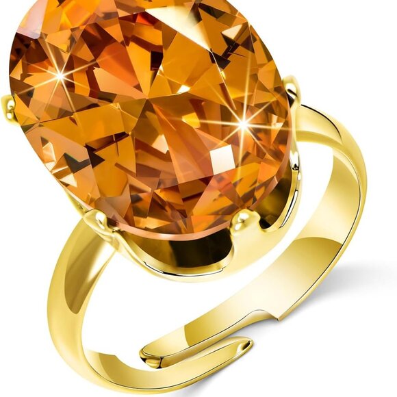 Cubic Zirconia Imitation Diamond Moissanite Rings for Women, 14K Gold/Rose Gold/ - Picture 5 of 6